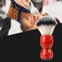 Barber Men's Shaving Brush With Handle For Facial Beard Cleaning Red
