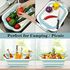 HOKANG Collapsible Cutting Board, Foldable Chopping Board with Draining Plug & Colander, Multifunctional Kitchen Vegetable Washing Basket Silicone Dish Tub for Indoor and Outdoor