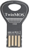 TwinMOS Mini K2 16GB Waterproof Metal Key Shaped USB Drive - Grey