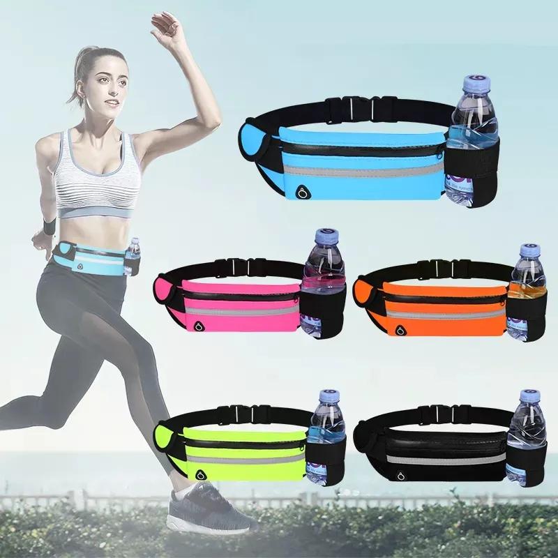 New Sports Running Waist Bag Unisex Mobile Phone Running Belt Waterproof Men Women Tactical Invisible Running Bag