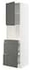 METOD / MAXIMERA Hi cab f micro combi w door/3 drwrs, white/Bodbyn grey, 60x60x220 cm - IKEA