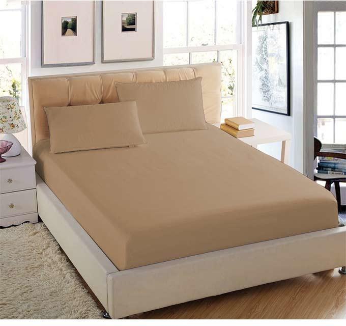kazafakra BSH111 Cotton Bed Sheet with Elastic - 3 Pcs