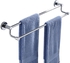 GTE Stainless Steel Double Rod Towel Holder For Bathroom (Silver)