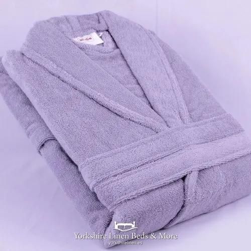 Generic Cotton Bathrobe Long Shawl Collar Plush Robe-unisex