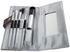 Cala Brush Set with Detail Case - 5 Pcs - Silver - 70646