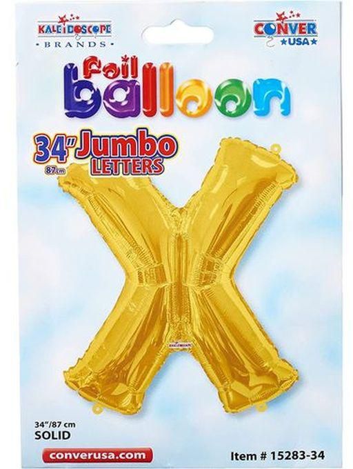 Conver big Foil balloon Letter X - Gold color