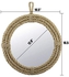 ستونبراير مراة صغيرة دائرية ملفوفة بحبل مع حلقة تعليق، تصميم بحري عتيق، لون بني، موديل Sb-5389A