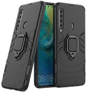 Anti-Fall Ring Bracket Full Package Armor Phone Case Cover For Samsung Galaxy A9 2018 Black
