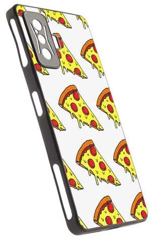 TPU Protection and Hybrid Rigid Clear Back Cover Case Pizza for Xiaomi Poco F4 GT / Xiaomi Redmi K50 Gaming