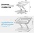 Urmust Adjustable Laptop Stand for Desk Aluminum Computer Stand for Laptop Riser Holder Notebook Stand Compatible with MacBook Air Pro Ultrabook All Laptops 11-17"(Silver)