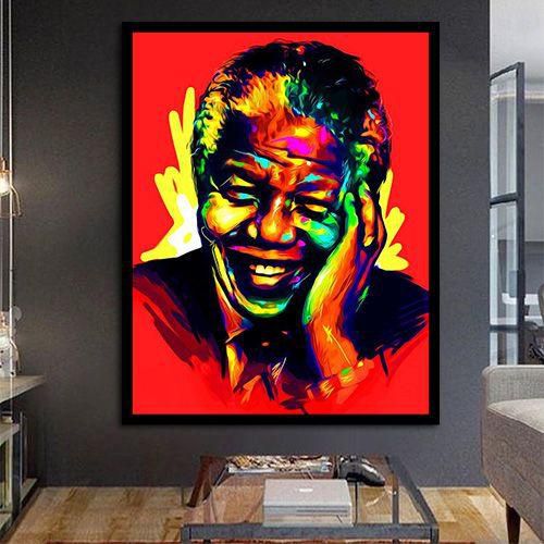 Framed Nelson Mandela Wall Art HD Painting Picture Design