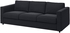 VIMLE Cover for 3-seat sofa - Saxemara black-blue