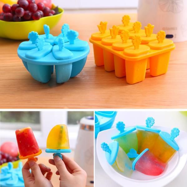 Kitchen DIY Ice Mould Ice Cube Tray Box Forzen Lid Pop Mold Popsicle Maker Pattern Ice Cream Tray