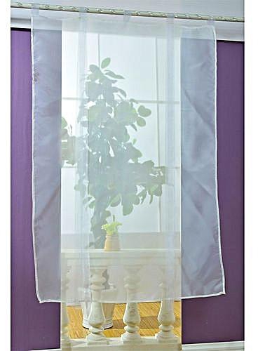 FSGS White 140 X 140CM European Wave Blinds Stitching Colors Voile Panel Window Curtain For Living Room Bedroom 79687