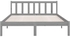 فيداكسل هيكل سرير رمادي من خشب الصنوبر الصلب 120x200 سم 