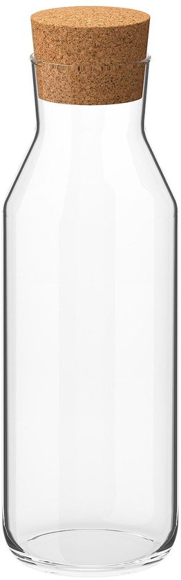 IKEA 365+ ابريق مع سدادة - زجاج شفاف/عازل حرارة من الفلّين 1 ل