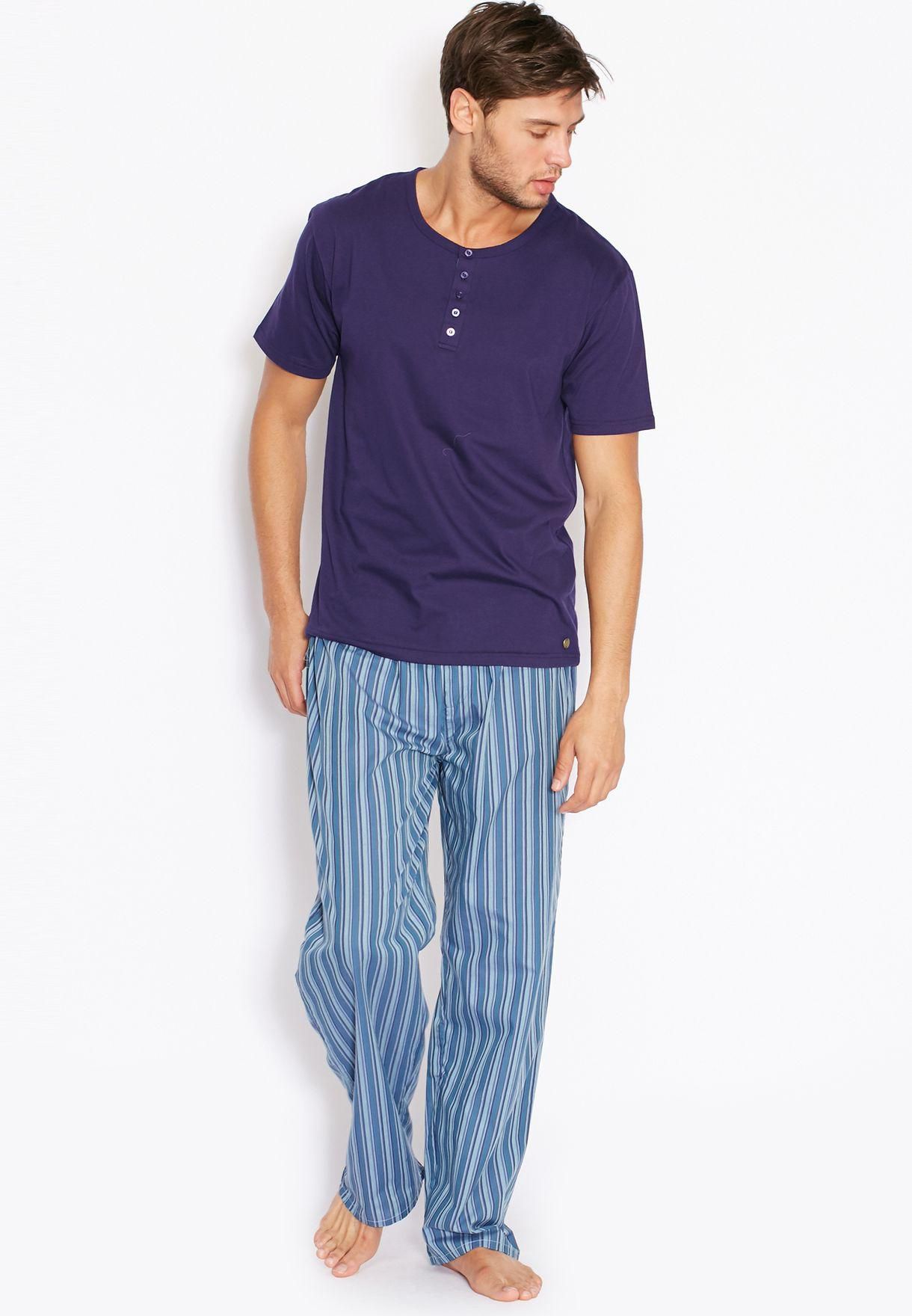 Stripe Print Pyjama Set