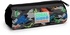 Coral High Kids Three Compartment Pencil case - Dark Gray Black Camouflage Dinosaur Patterned