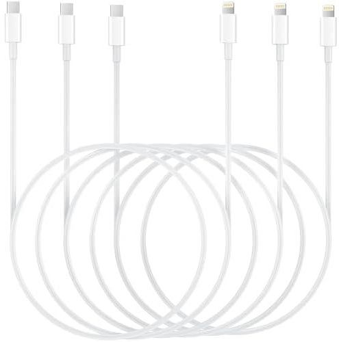 3Pack Original [Apple MFi Certified] Charger Lightning to USB Cable Compatible iPhone 11 Pro/11/XS MAX/XR/8/7/6s/6/plus,iPad Pro/Air/Mini,iPod Touch(White 1M/3.3FT)