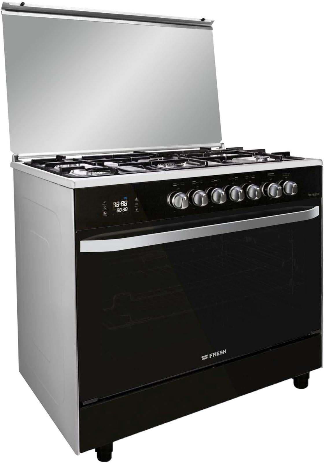 Fresh 500006853 Stainless Steel Gas Cooker - 5 Burners - 90 Cm