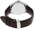 Casio Edifice Men's Silver Dial Leather Band Watch - EF-336L-7AVDF
