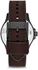 Fossil Fossil Men's JR1450 Nate Stainless Steel Watch With Brown Leather Band
