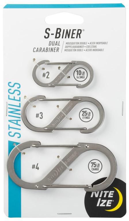 Nite Ize S-Biner Stainless Steel Dual Carabiner Combo Pack (3 Pc.)