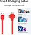 Multi 3 in 1 USB Retractable Fast Charging Cable, Data Transmission, Could Be Used As Mirror, Phone Holder. Suitable for iPhone (Lightning), Android (Micro USB) and C (Type-C) Devices.