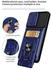 جراب شيلد لحماية متكاملة من اقوى الصدمات مع غطاء كاميرا متحرك ودبلة معدنية وحافظة كازت لهاتف ايفون 14 (Iphone 14 Cover) - أزرق