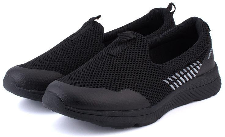 LARRIE Ladies Cushioned Sport Sneakers - 3 Sizes (Black)
