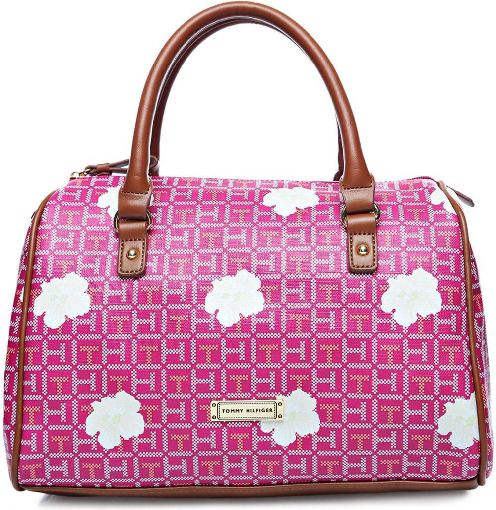 حقيبة بتصميم الأحزمة لون زهري للنساء
