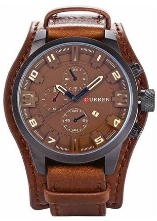 Men's Leather Chronograph Watch 1935669