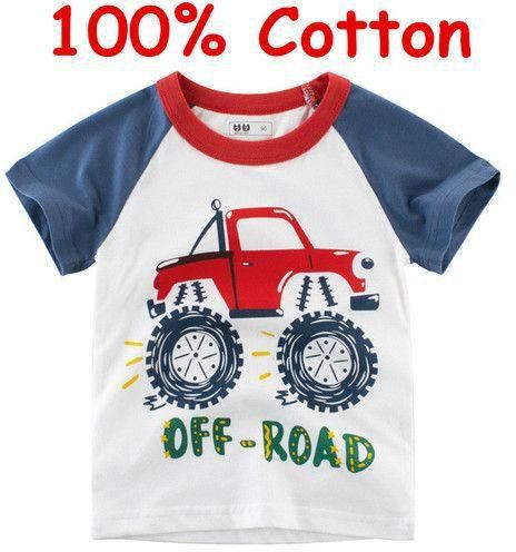 Kids T-shirt With With Car Image Print-Size 120