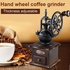 Generic Home-Vintage Manual Coffee Grinder Wheel Design Coffee Bean Mill Grinding Machine*Black And Brown