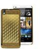 HTC Desir 816 Sparkling Glitter Shining Hard Back Cover With screen protector - Gold MG47