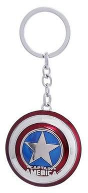 Zinc Marvel Captain America Shield Keychain