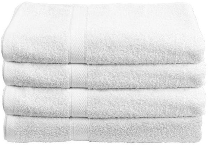 Princess 4-Piece Fast Absorbent Bath Towel Set, White 70 X 140cm