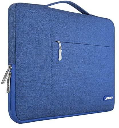 MOSISO Laptop Sleeve Compatible with MacBook Air/Pro Retina, 13-13.3 inch Notebook, Compatible with MacBook Pro 14 inch 2021 2022 M1 Pro/Max A2442, Polyester Multifunctional Briefcase Bag, Royal Blue