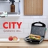 City sandwich maker grill Granite Non-Stick Coated Plate, Bakelite Body, Overheat Safety Protection, 750W Easy-to-Use Electric Grill with Indicator Lamp, HMA-1005