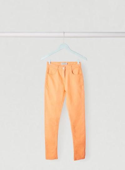 Kids Solid Jeans Orange