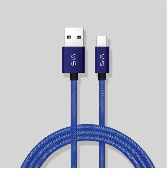 Sia "Braided Cable AC 2.4A B charging & Data Transfer -2m"