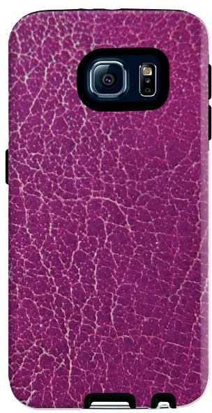 Stylizedd Samsung Galaxy S6 Premium Dual Layer Tough Case Cover Matte Finish - Purple Leather