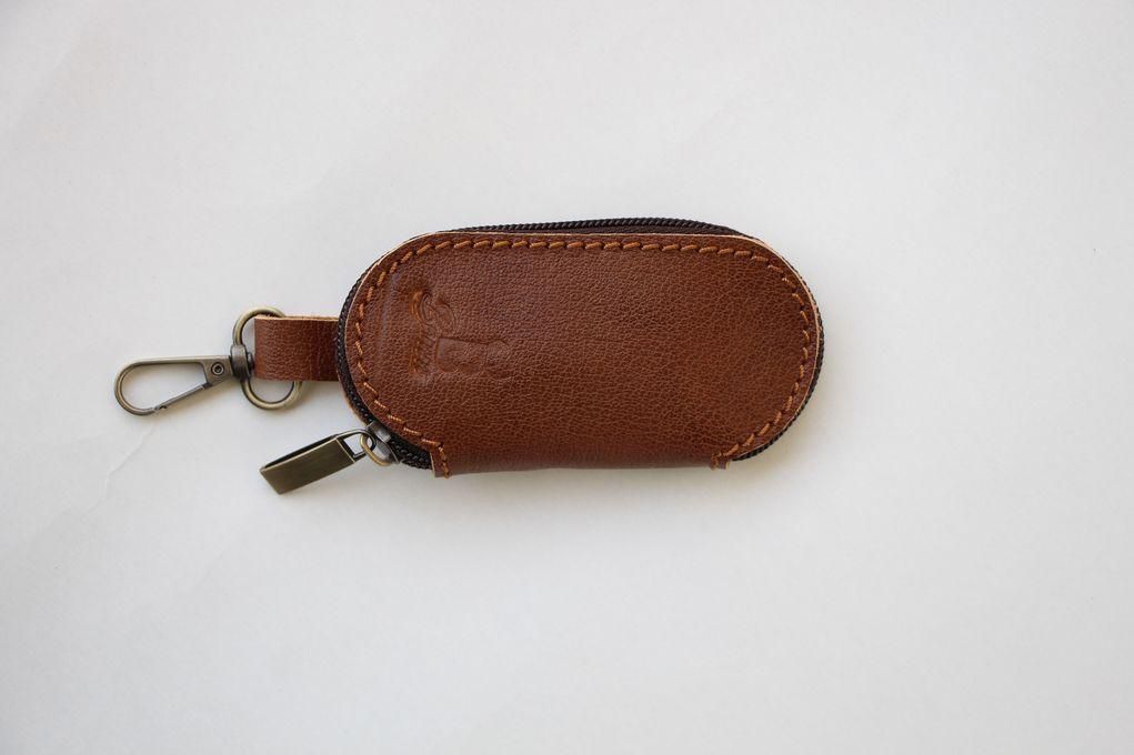 Bamm ميدالية مفاتيح جلد طبيعي لريموت السياره ومفاتيح الابواب