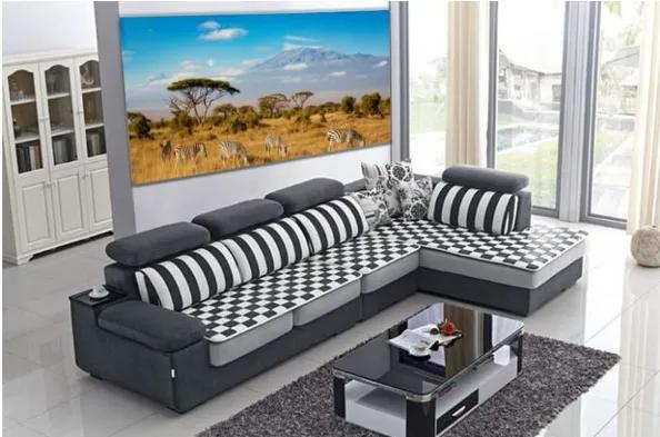 Grazing Zebras of the savannah wall mural Comes with mounting glue