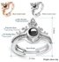 'I Love You' In 100 Languages Italian Silver Ring *Free Size*