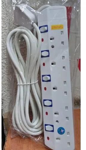 Jsb 5M Surge Protector JSB Extension Cable 5-way.Surge stabilizer 3 meters long cable for extra reach Heat resistant hard ABS plastic to withstand overheating