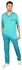 Jet Men Summer Pajama Set Printed Top & Plain Bottom - Turquoise