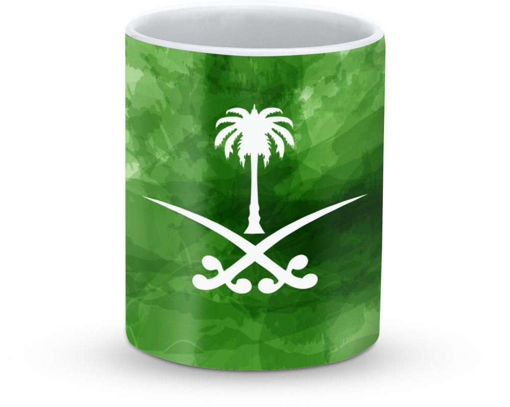 Stylizedd Mug - Premium 11oz Ceramic Designer Mug- Saudi Emblem