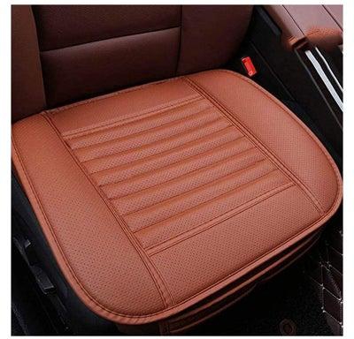 AMERTEER Breathable Car Interior Seat Cover Cushion Pad Mat for Auto Supplies Office Chair with PU Leather Four Seasons General (Brown)