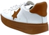 Squadra Faux Leather Casual Shoes -White & Havana